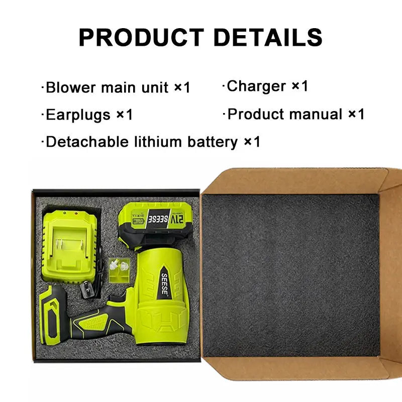 【Dealsforyoudays】Seese Turbo Jet Blower,Leaf Blower, Violent Turbo Fan, Pure Copper Motor,Car Drying after Wash, Handheld Snow Blower,Cordless Turbo Power Air Duster,Home Improve,Garden Mainte Holiday Gifts